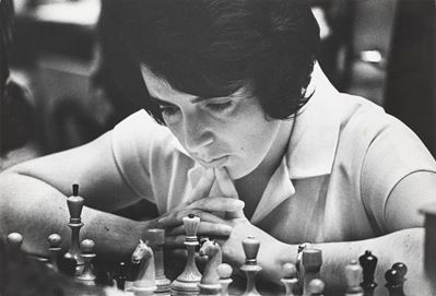 World Champion chess player, Nona Grapindashvili - Stampa vintage alla gelatina ai sali d'argento