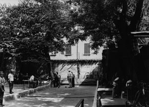 Gioco delle bocce nel centro storico di Forlì