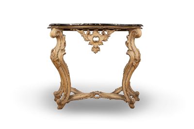 Consolle in Legno Intagliato e Laccato, Secolo XVIII