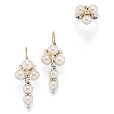 Demi-parure con Perle