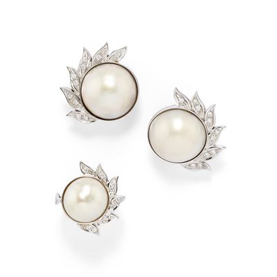Demi-parure con Perle Mabè