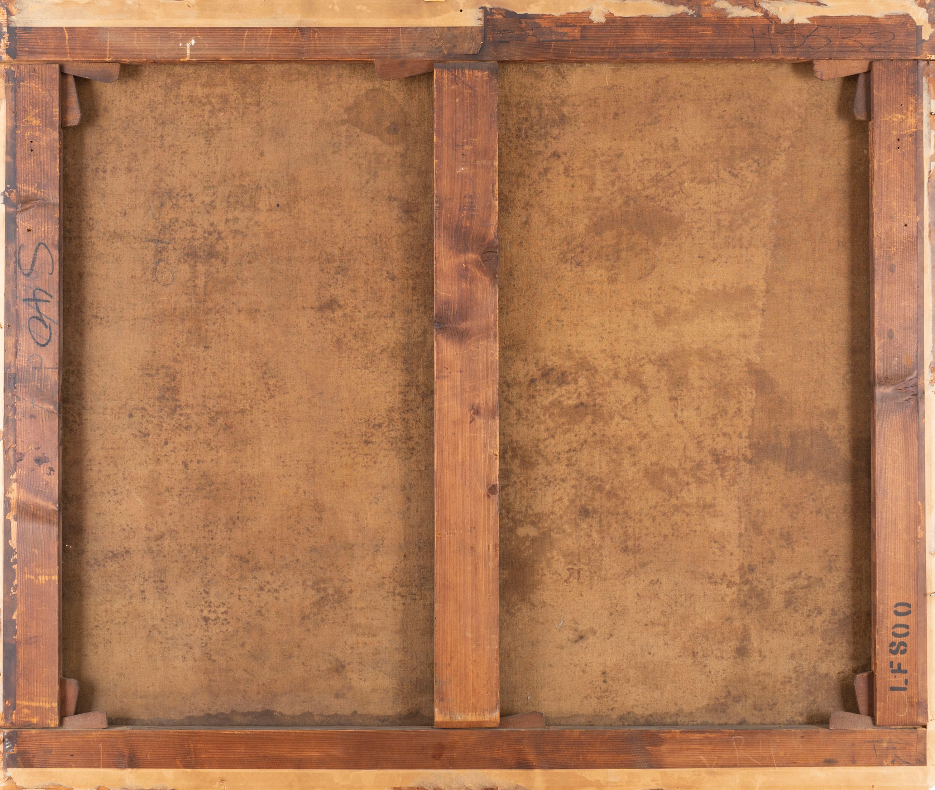 Pesci e funghi porcini presso un mastello di legno, con civetta e rana