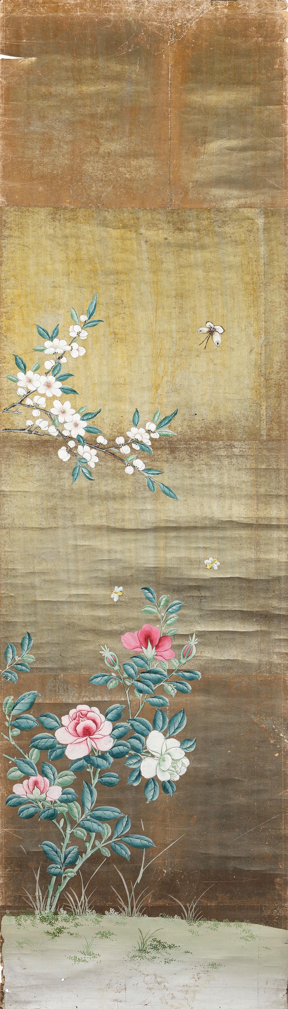 Quattro Scroll Dipinti su Foglia Oro