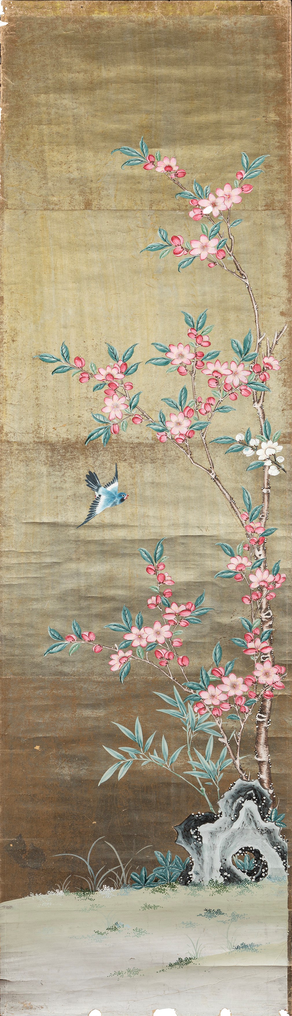 Quattro Scroll Dipinti su Foglia Oro