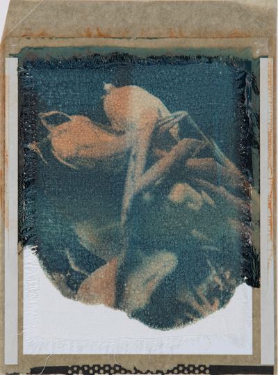 Fiori secchi - Polaroid trasferta su seta applicata su cartoncino, 2006