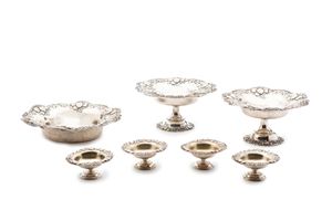 Sterling silver fruit salad set