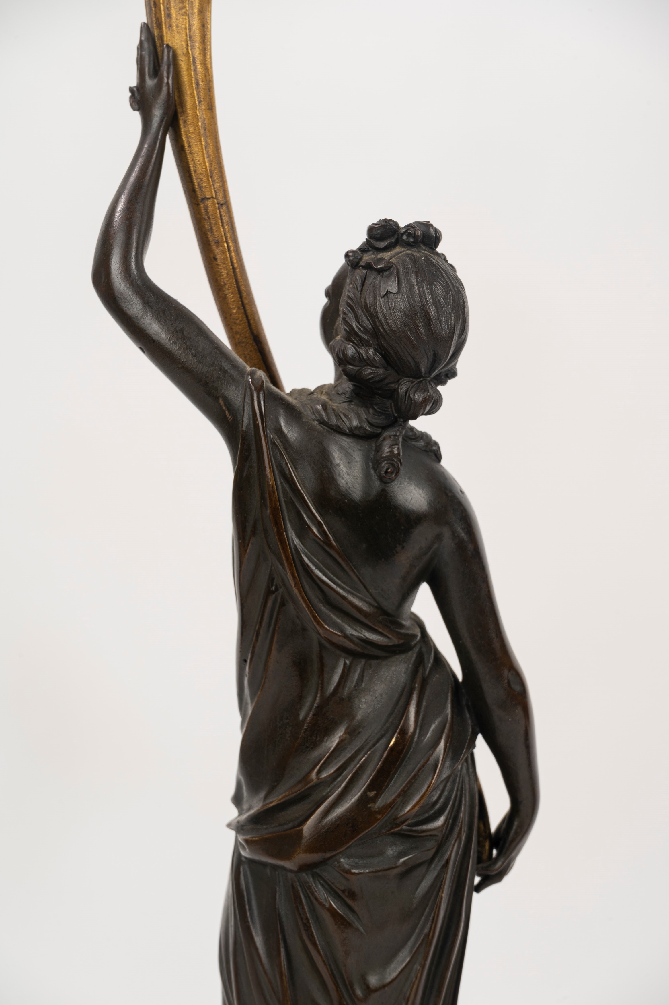 Coppia di Candelieri in Bronzo e Marmo, Francia Fine Secolo XVIII - Inizi Secolo XIX