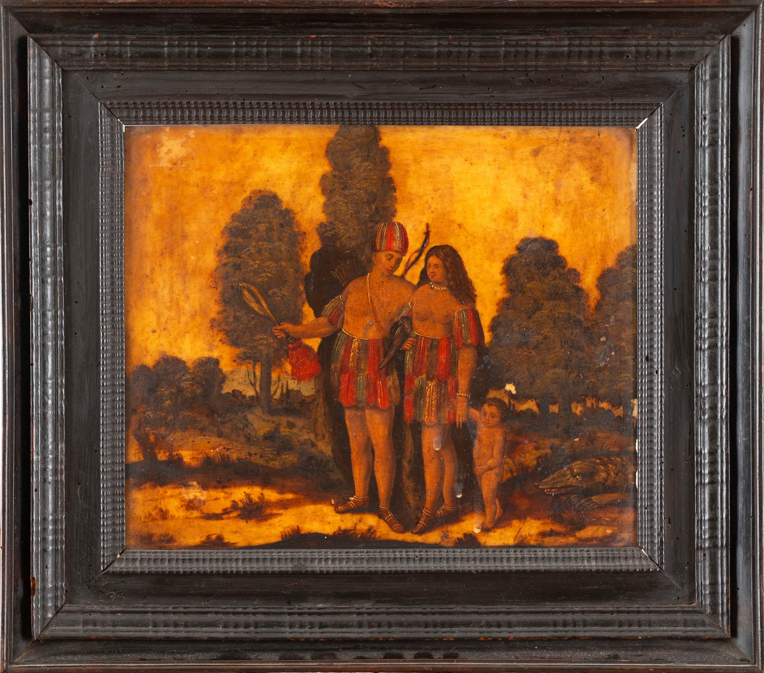 Scuola Italiana, Secolo XVII - Autore sconosciuto, Allegorie dei continenti: America, Asia, Europ...