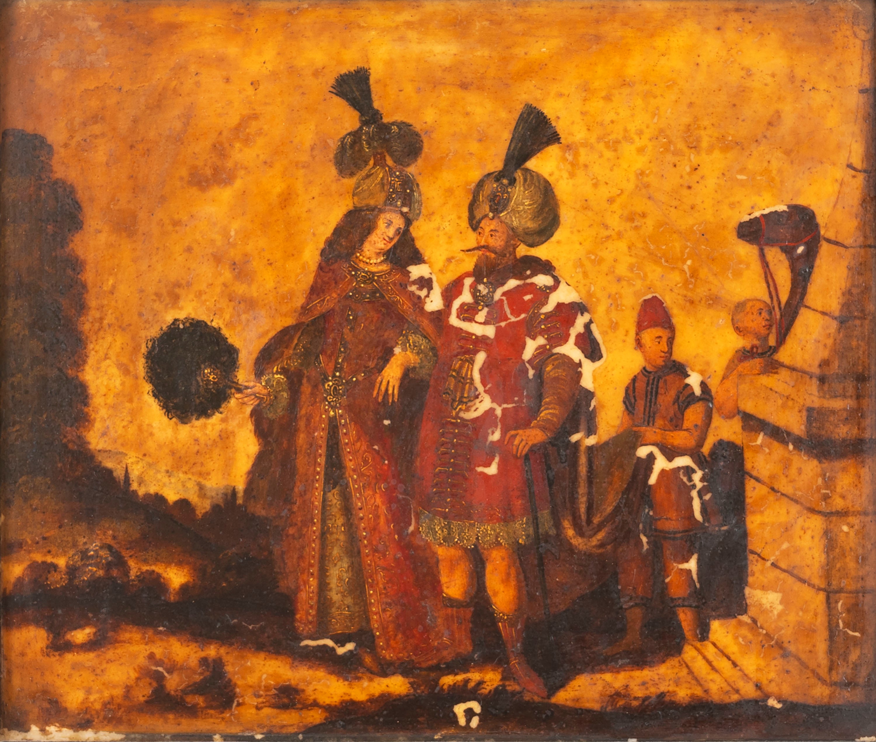 Scuola Italiana, Secolo XVII - Autore sconosciuto, Allegorie dei continenti: America, Asia, Europ...