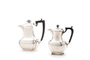Two silver coffee pot