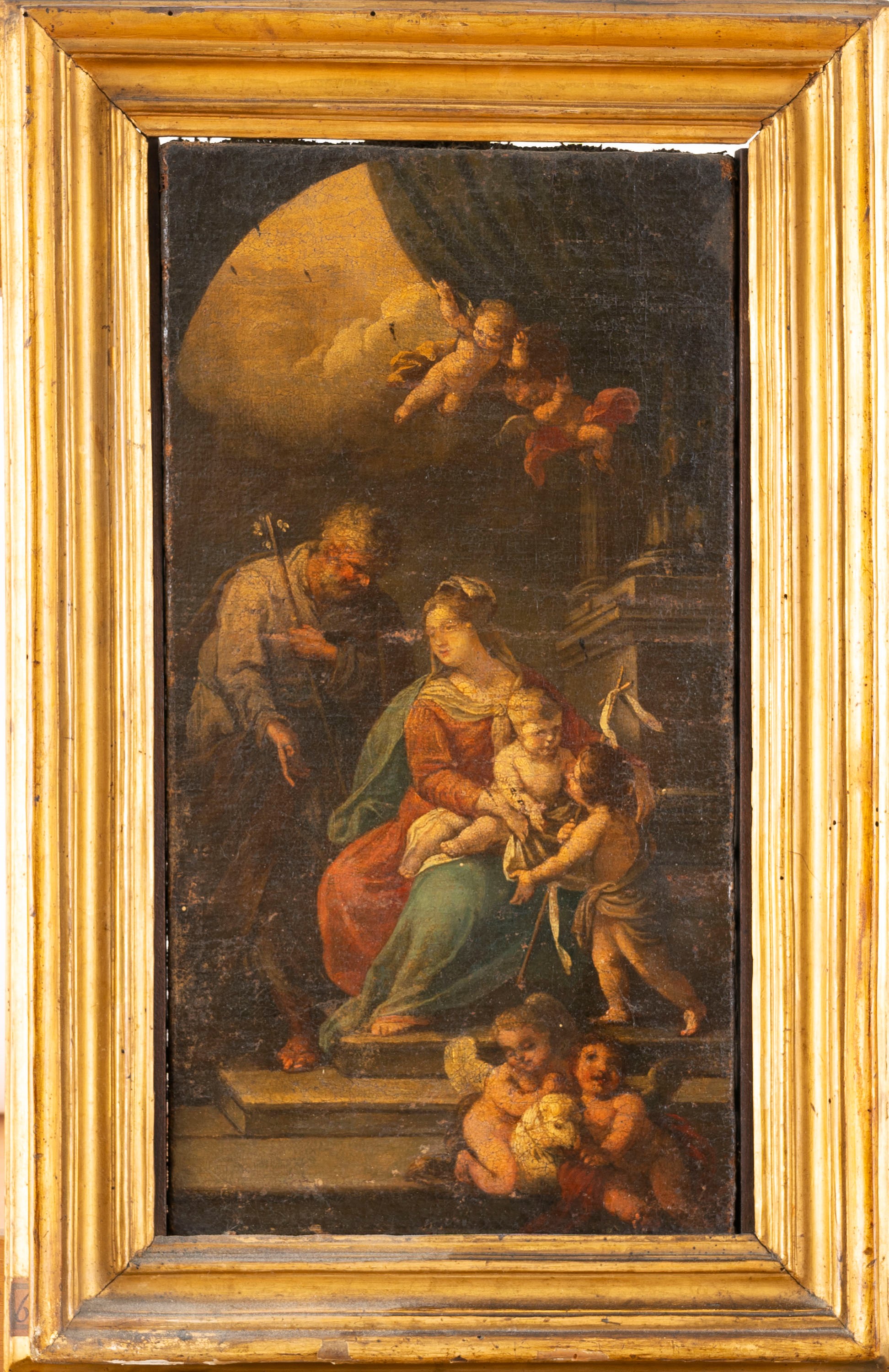 Scuola Dell'italia Settentrionale, Secolo XVIII - Sacra Famiglia con San Giovannino e Angioletti