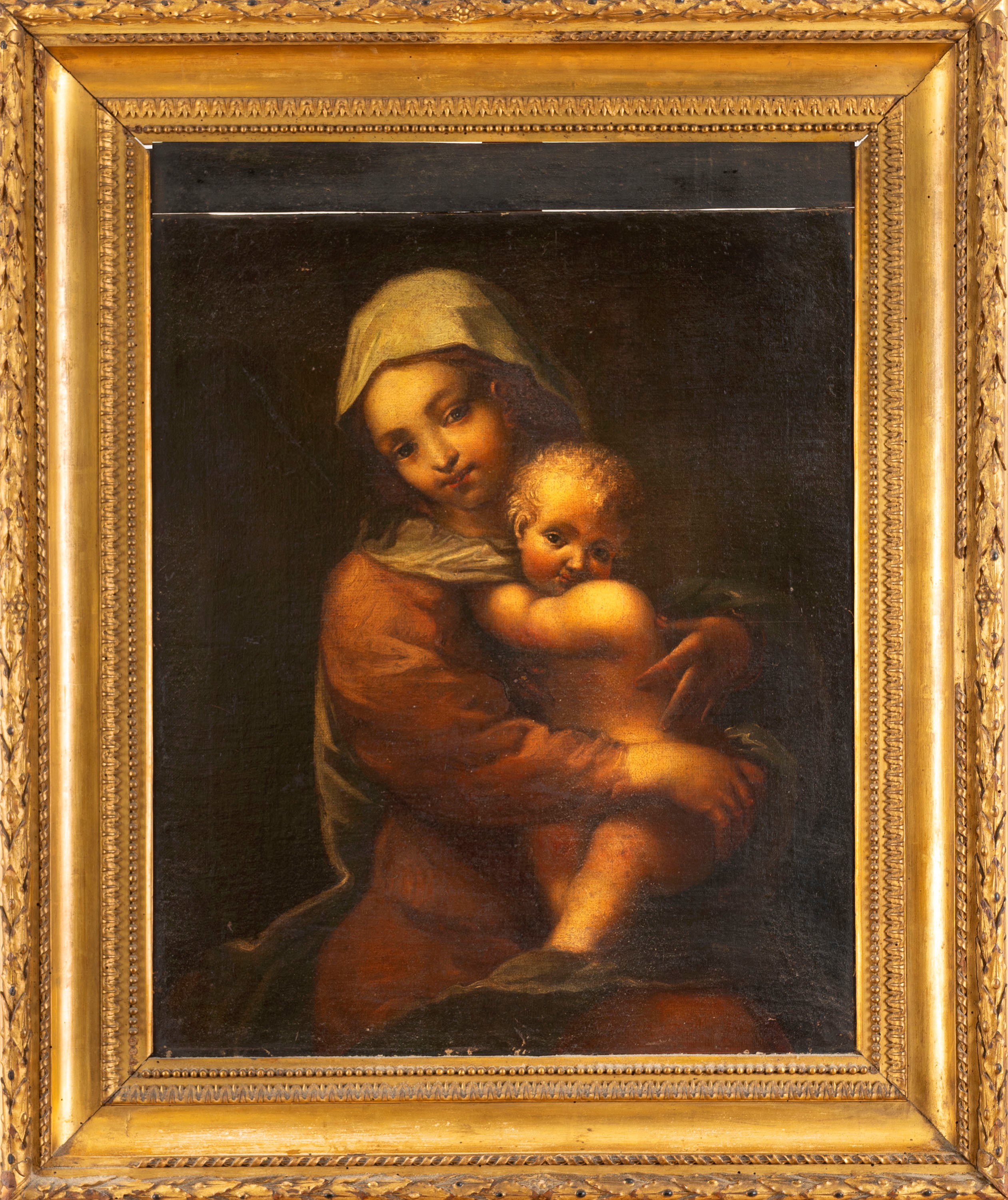 Scuola Dell'italia Settentrionale, Secolo XVII - Madonna con Bambino, olio su tela
