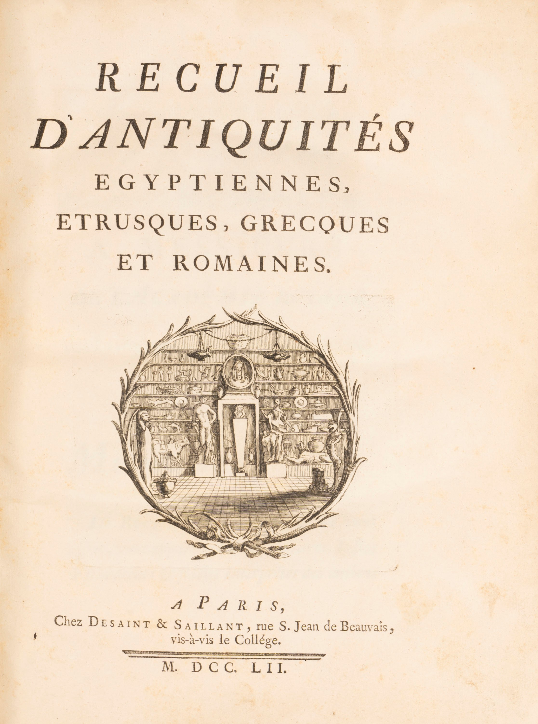 Anne Claude Philippe De Caylus - Recueil D'antiquités Egyptiennes, Etrusques, Grecques Et Romaine...