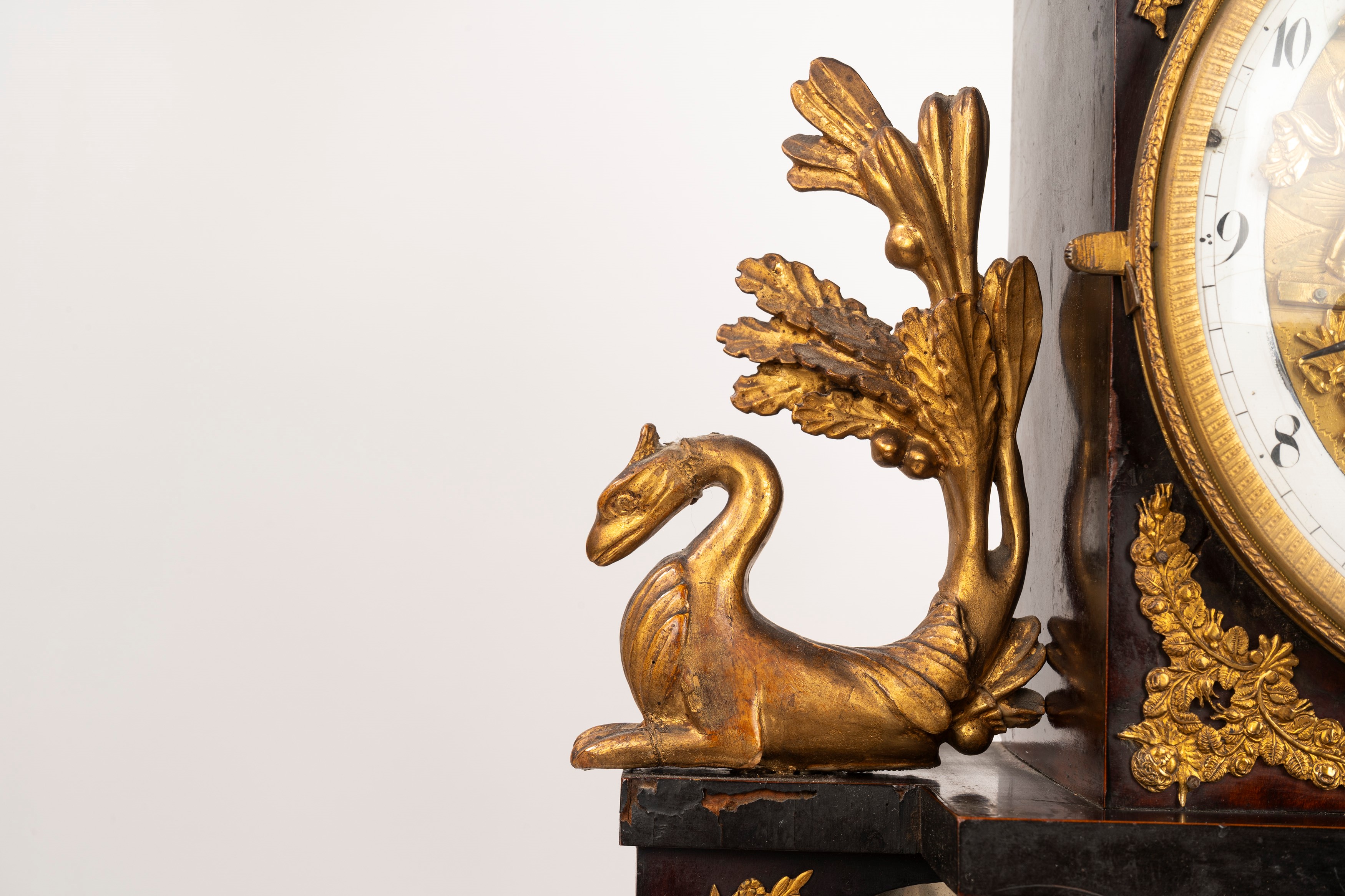 Pendola da Tavolo Biedermeier con Colonne in Alabastro e Applicazioni in Bronzo Dorato, Vienna 18...