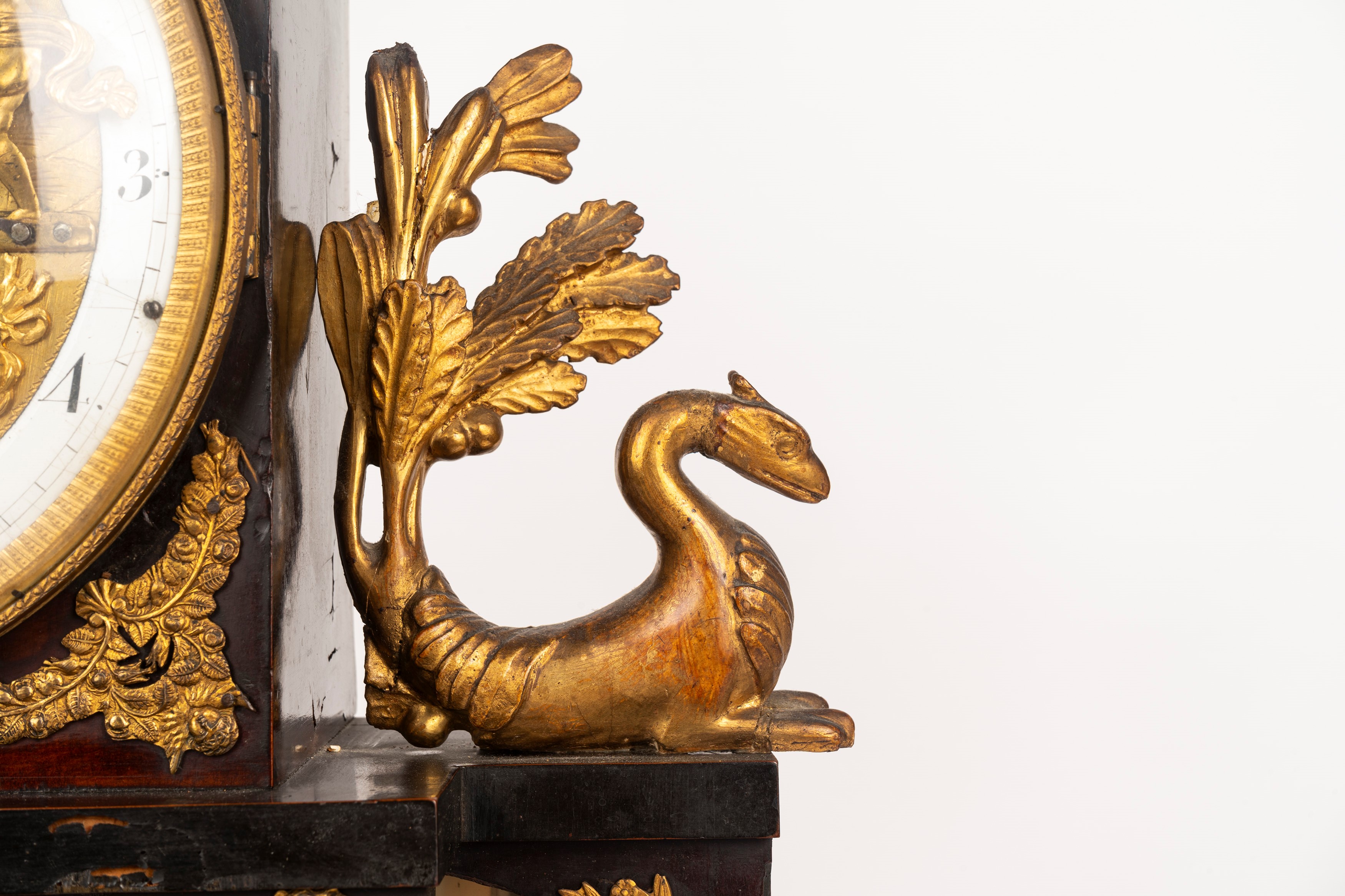 Pendola da Tavolo Biedermeier con Colonne in Alabastro e Applicazioni in Bronzo Dorato, Vienna 18...
