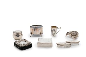 Eight silver objects