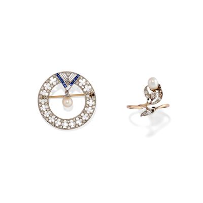 Anello e Spilla con Perle