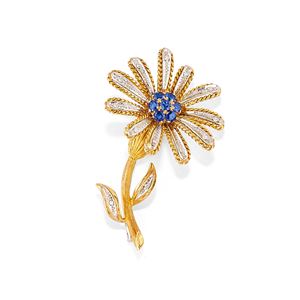 Sapphire brooch