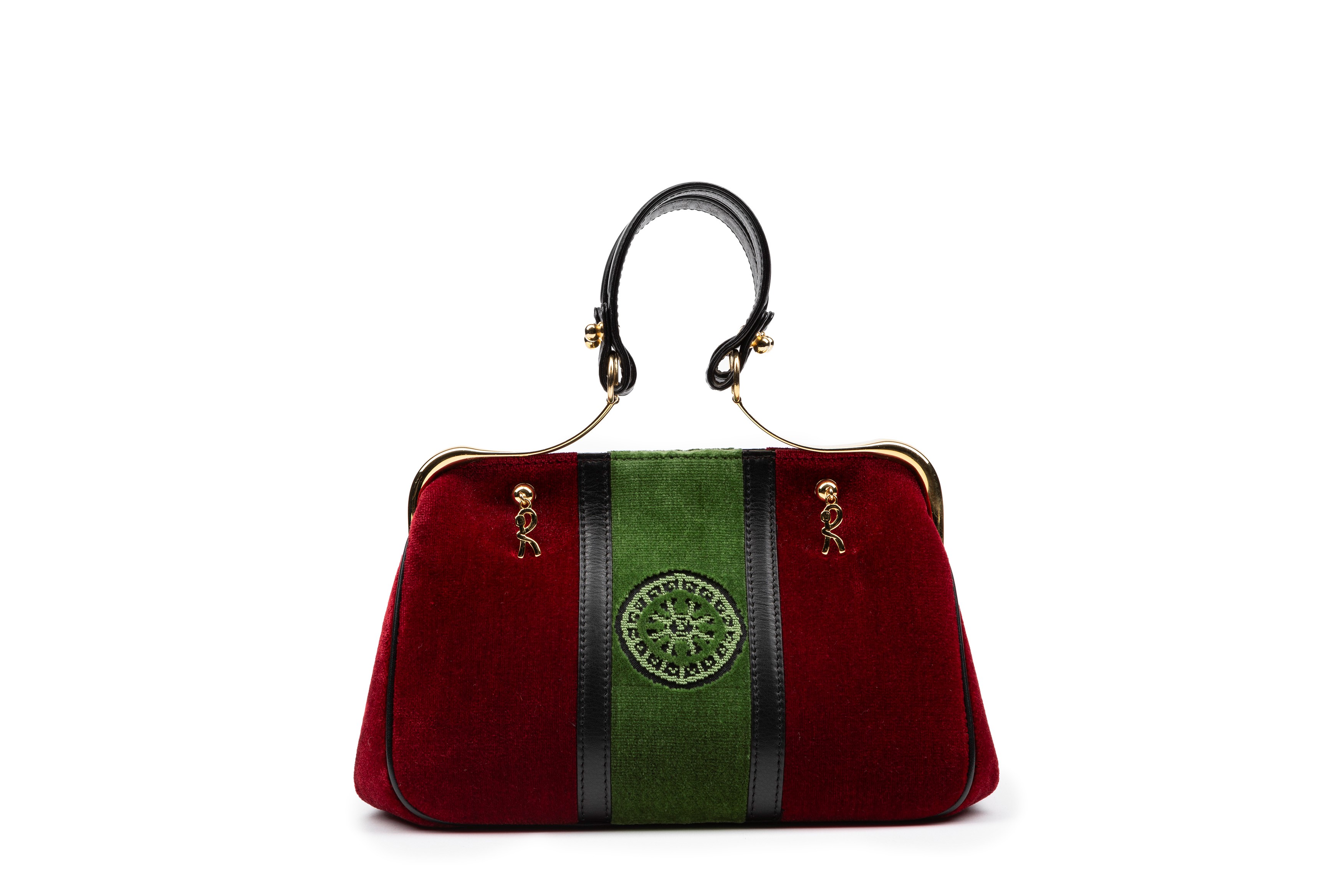 バッグ Roberta di Camerino Caravel Matelasse ROBERTA DI CAMERINO red velvet caravel handbag – Vintage Carwen