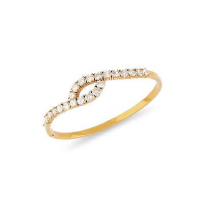 Bracciale Rigido con Diamanti