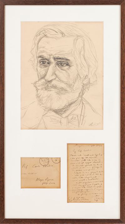 Ritratto e Lettera di Giuseppe Verdi