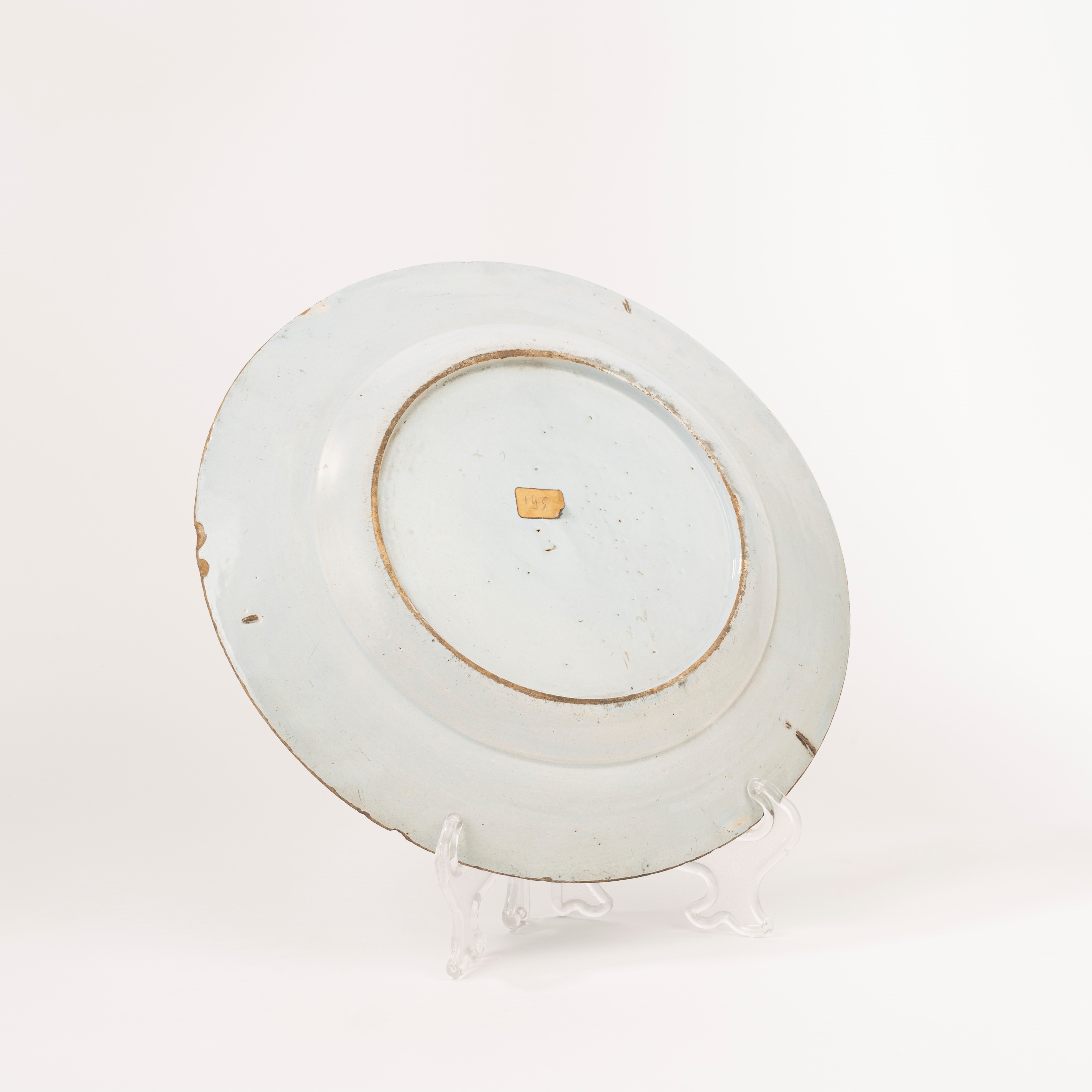 Piatto in Ceramica Bianca e Blu, Secolo XVIII