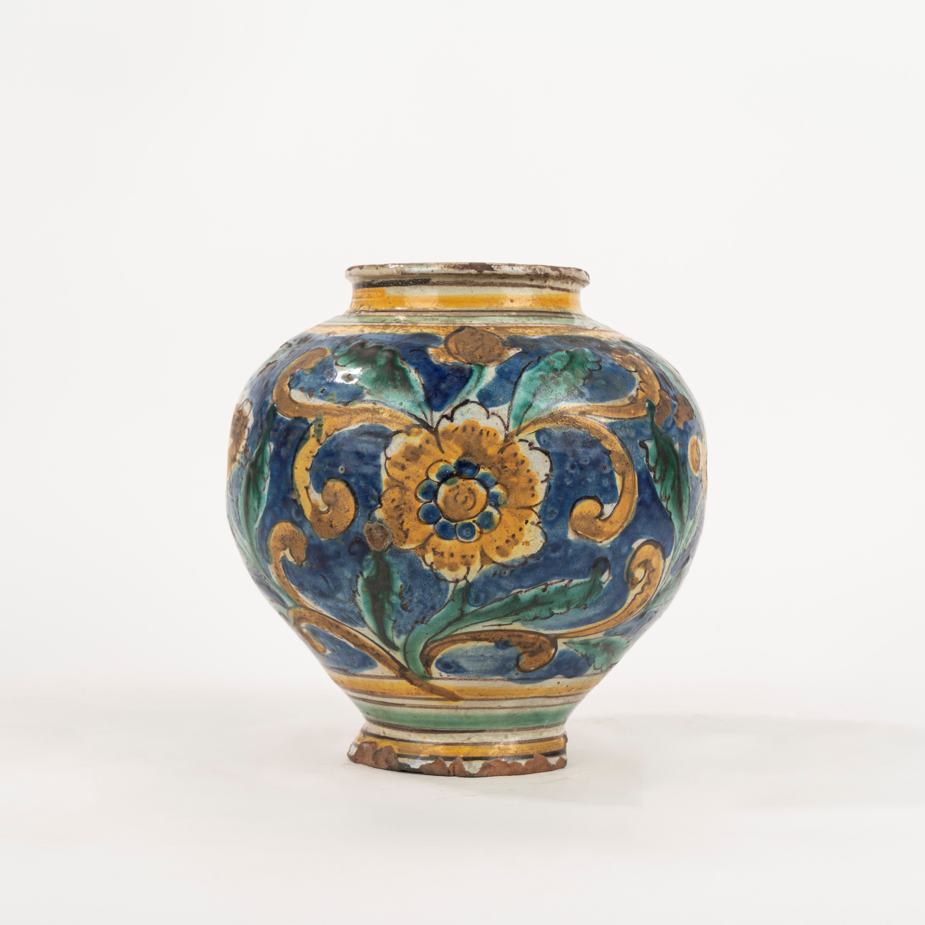 botle Vaso da fiori classico, in ceramica, rotondo, smaltato