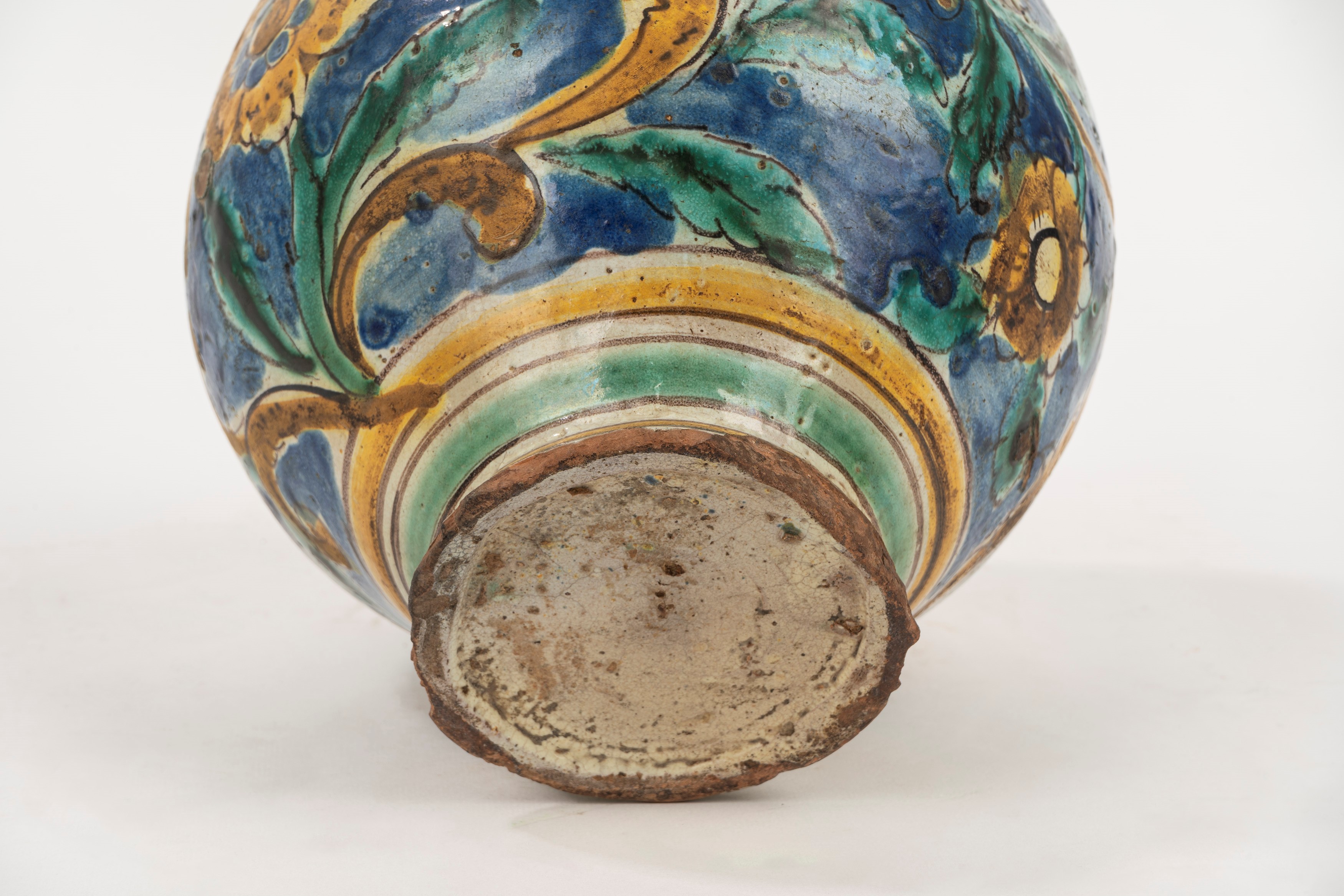Vaso a Boccia in Maiolica Policroma, Caltagirone, Secolo XVII