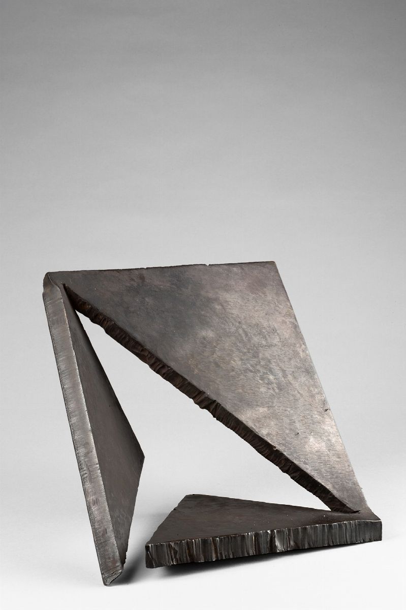 Giuseppe Spagnulo - Senza titolo, scultura in bronzo del 1973