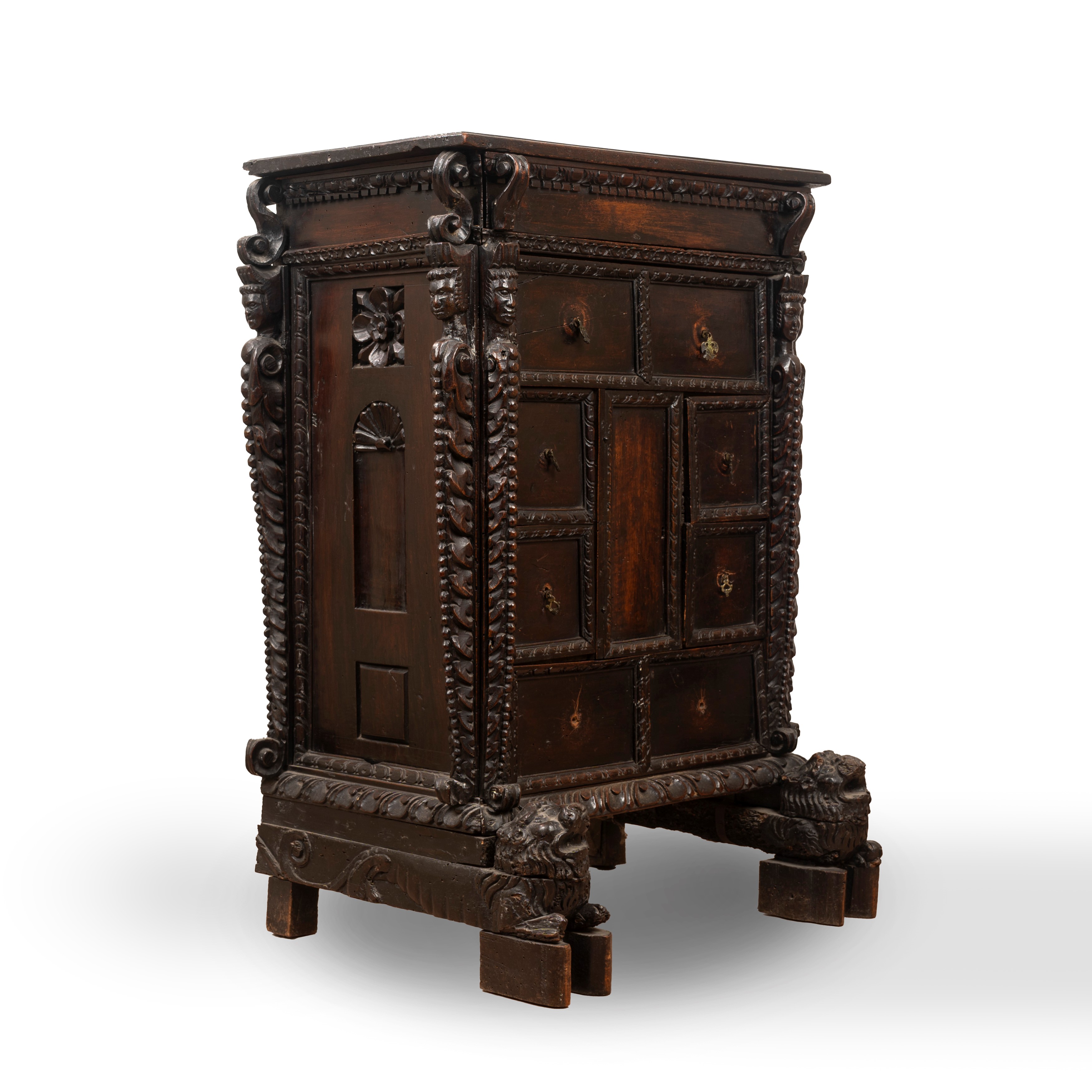 Credenza a Bambocci, Genova Secoli XVI - XVII