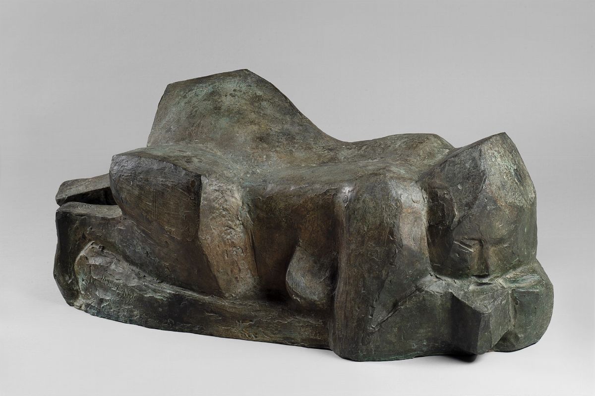Umberto Milani - Figura n. 7, bronzo, 1945