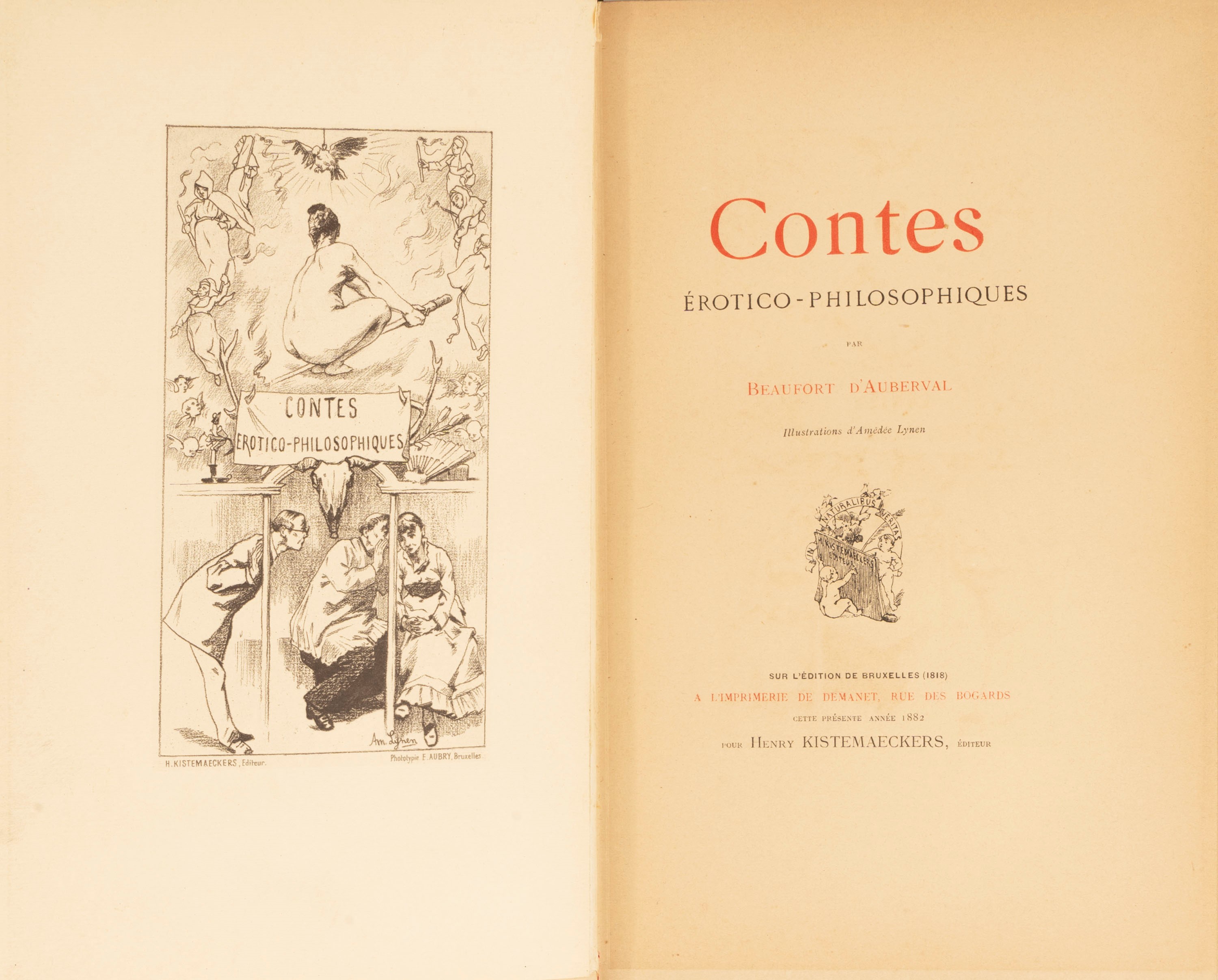 Alphonse Aimé Beaufort D'auberval - Contes Erotico-Philosophiques, 1882
