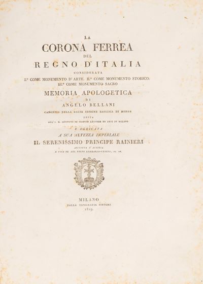 La Corona ferrea del Regno d’Italia, 1819