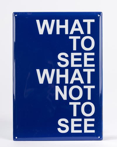 What to see what not to see, lamiera pressata e smalto porcellanato