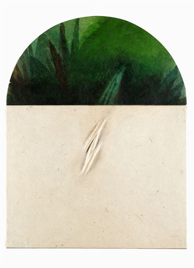 Silenzio, voci - olio e acquerello su carta intelata
