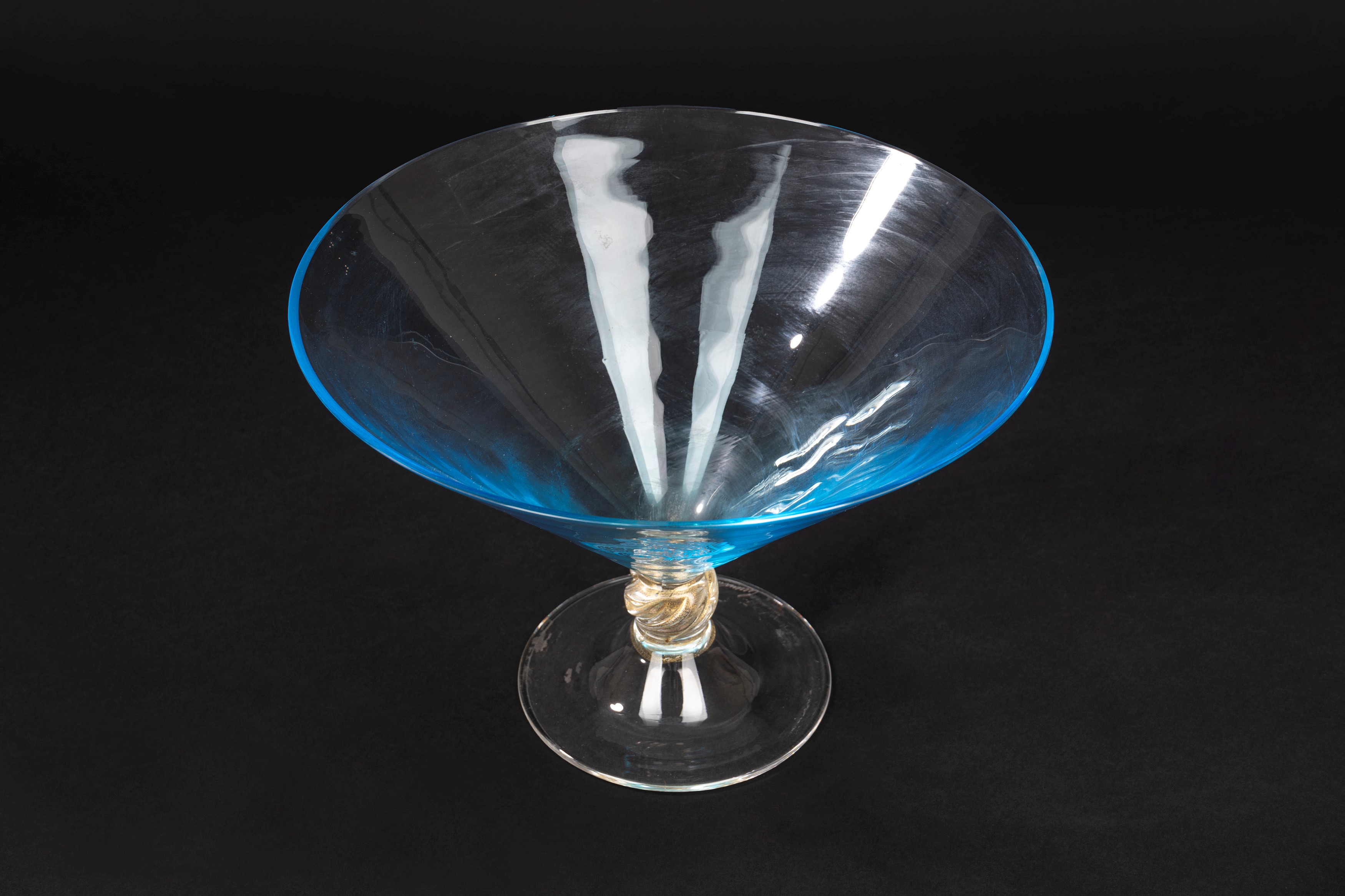 Vaso in Vetro Celeste, Murano Secolo XX