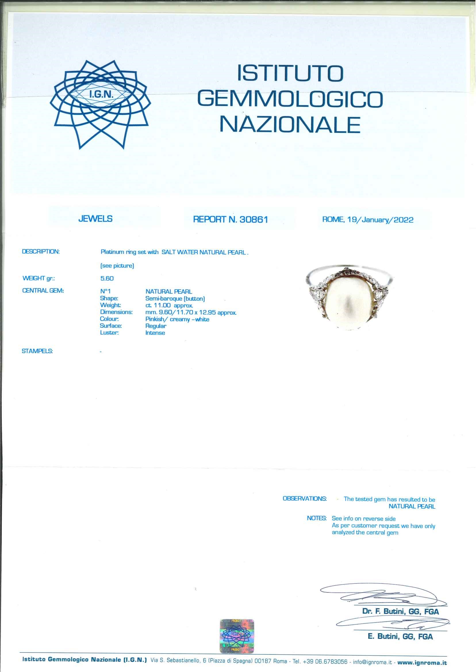 Anello con Perla Naturale