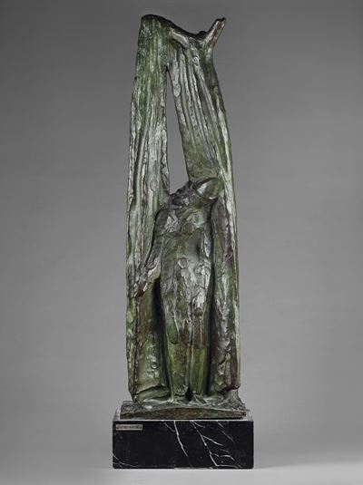 Teatrino con Pierrot, bronzo