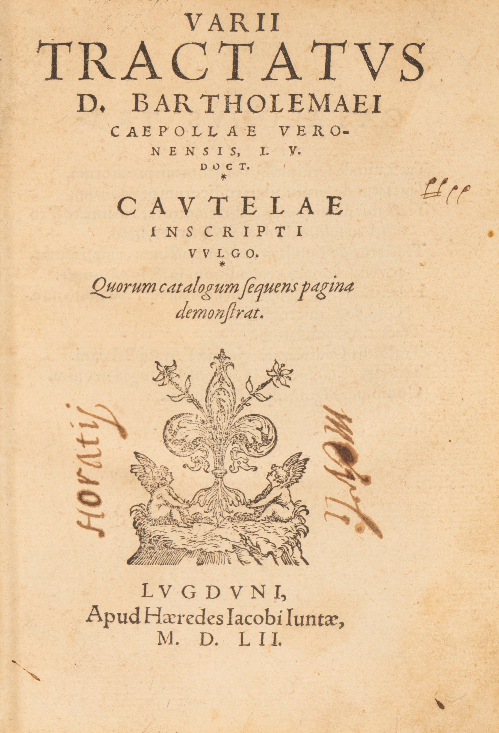 Bartolomeo Cipolla - Varii Tractatus