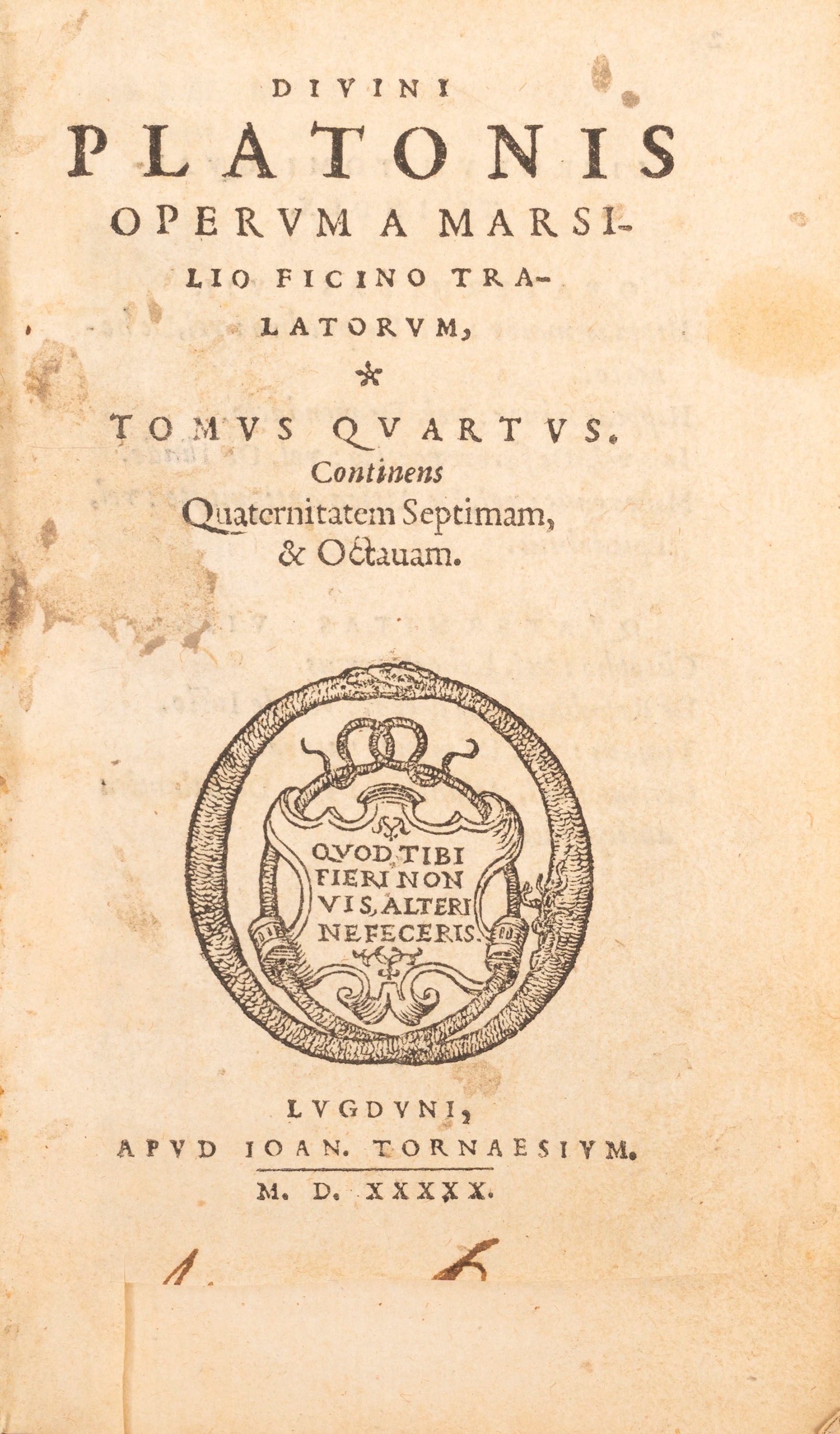 Marco Tullio Cicerone - Hoc Volumine Haec Continentur. M. T. C. De Natura Deorum. Libri III. De D...
