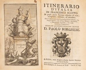 Scoto, Francesco - Itinerario d'Italia [...] in questa nuova edizione abbellito di rami, accresciuto, ordinato, ed emendato
