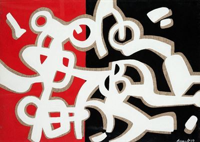Biancorossonero, acrilico su tela, 1993