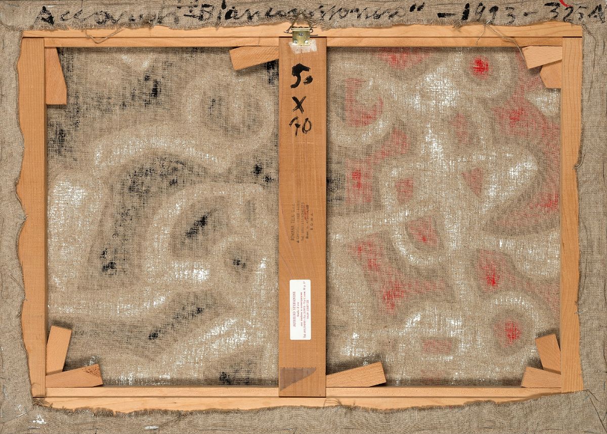 Carla Accardi - Biancorossonero, acrilico su tela, 1993
