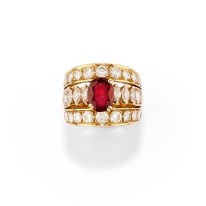  - Anello con rubino