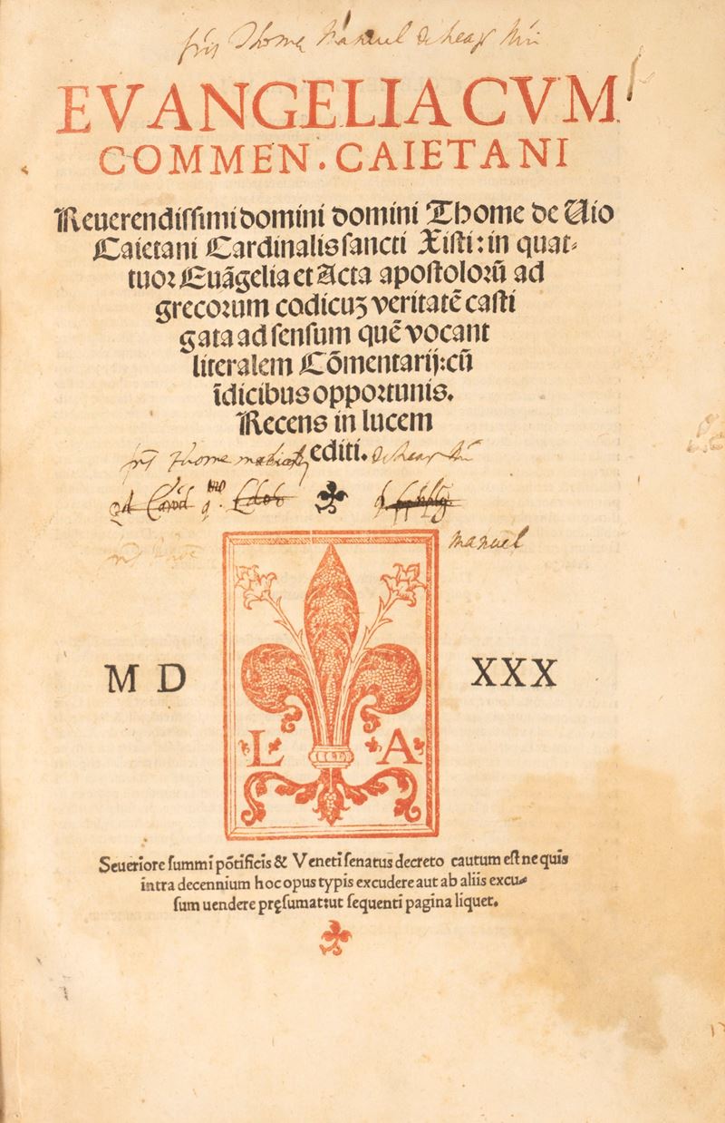 Evangelia cum commen. Caietani