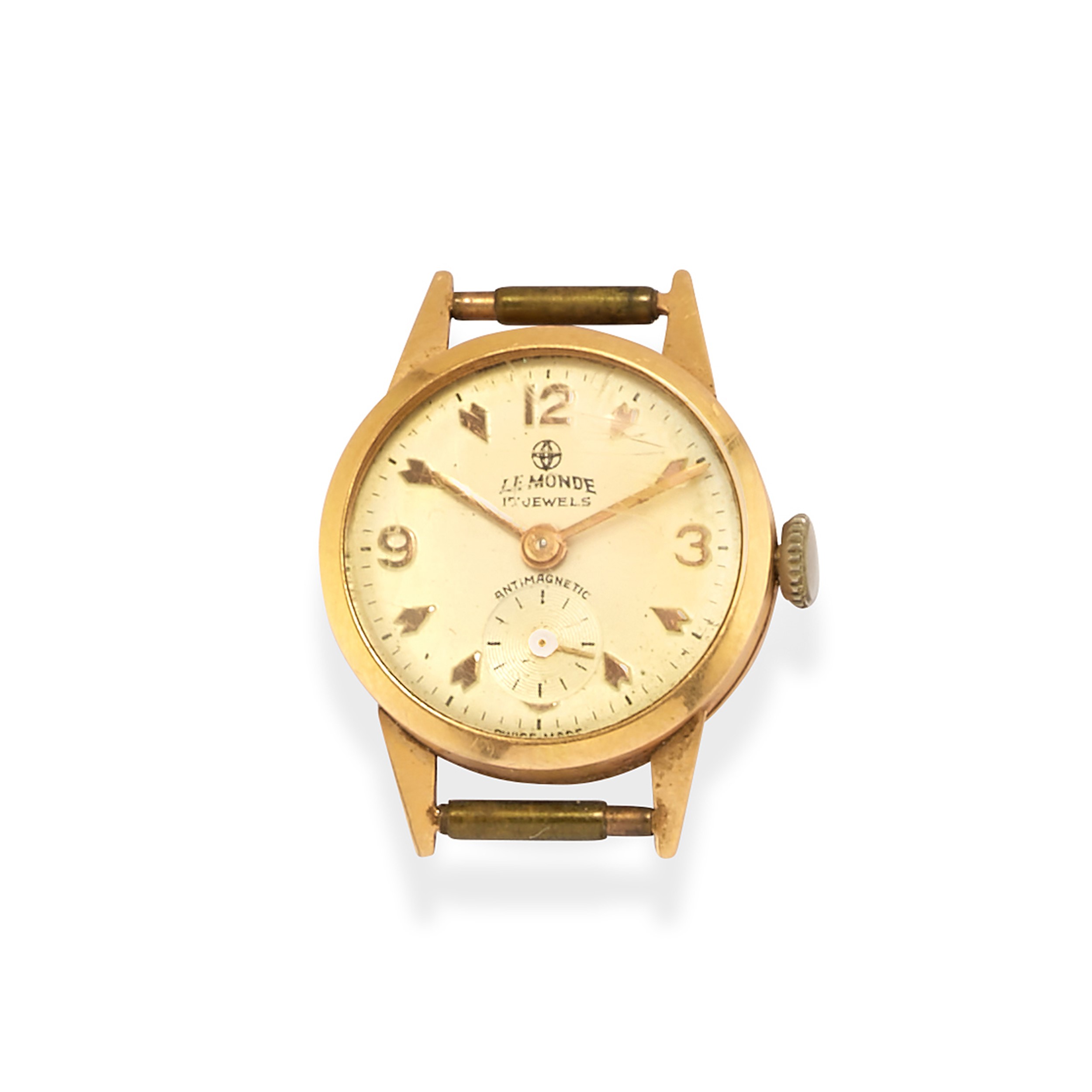 Tre orologi, oro giallo 18k, carica manuale