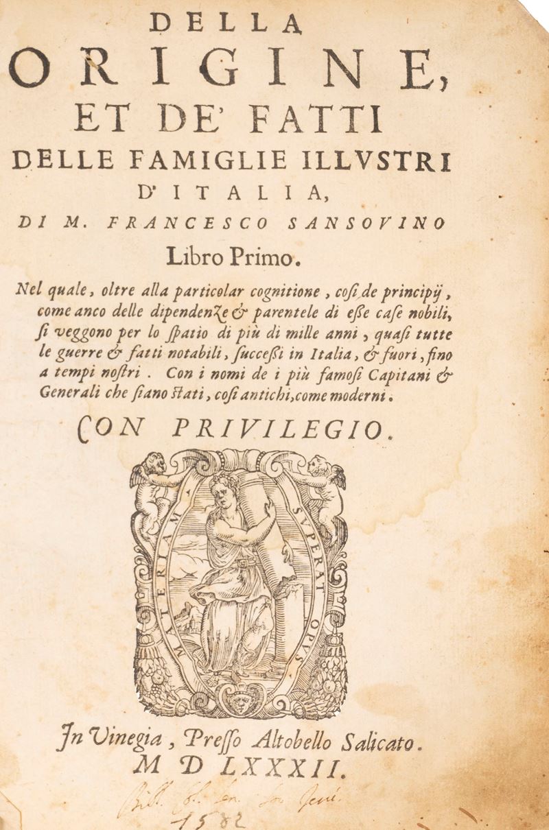 Della Origine et de' fatti delle famiglie illustri d'Italia