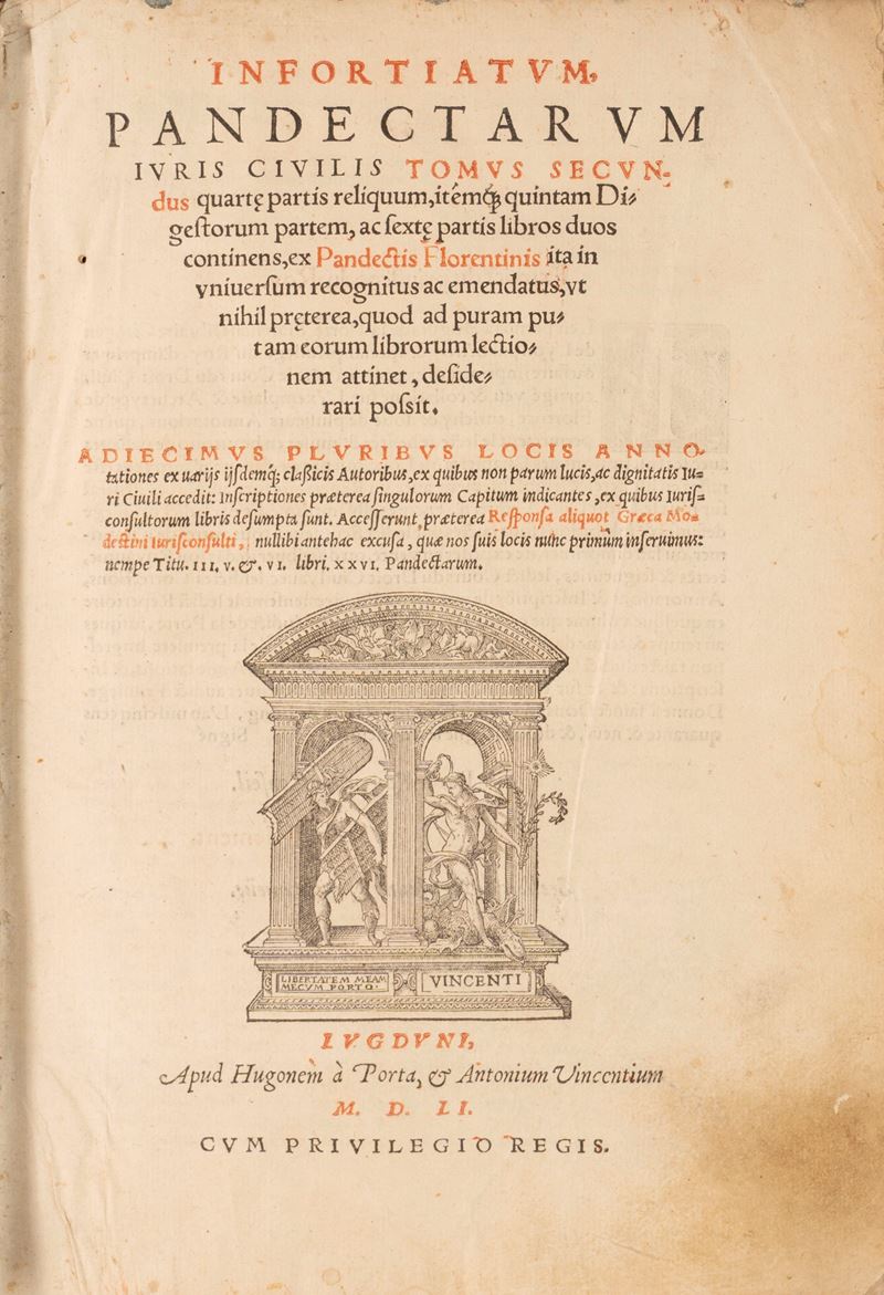 Infortiatum Pandectarum Iuris Civilis Tomus Secundus