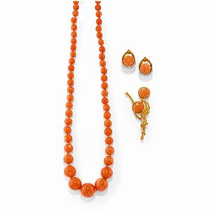 Lotto di gioielli in oro bicolore 18K