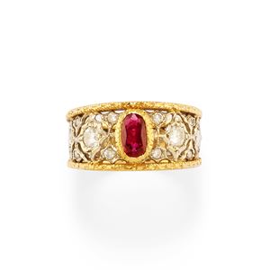  - Anello con rubino